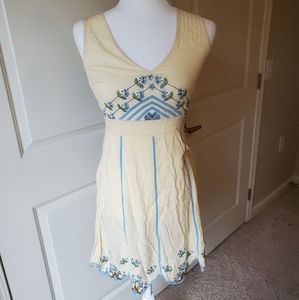Urban outfitters yellow embroidery summer dress